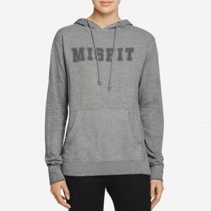 Signorelli MISFIT Grey Distressed Pullover Cotton Fleece Sweatshirt Med EUC